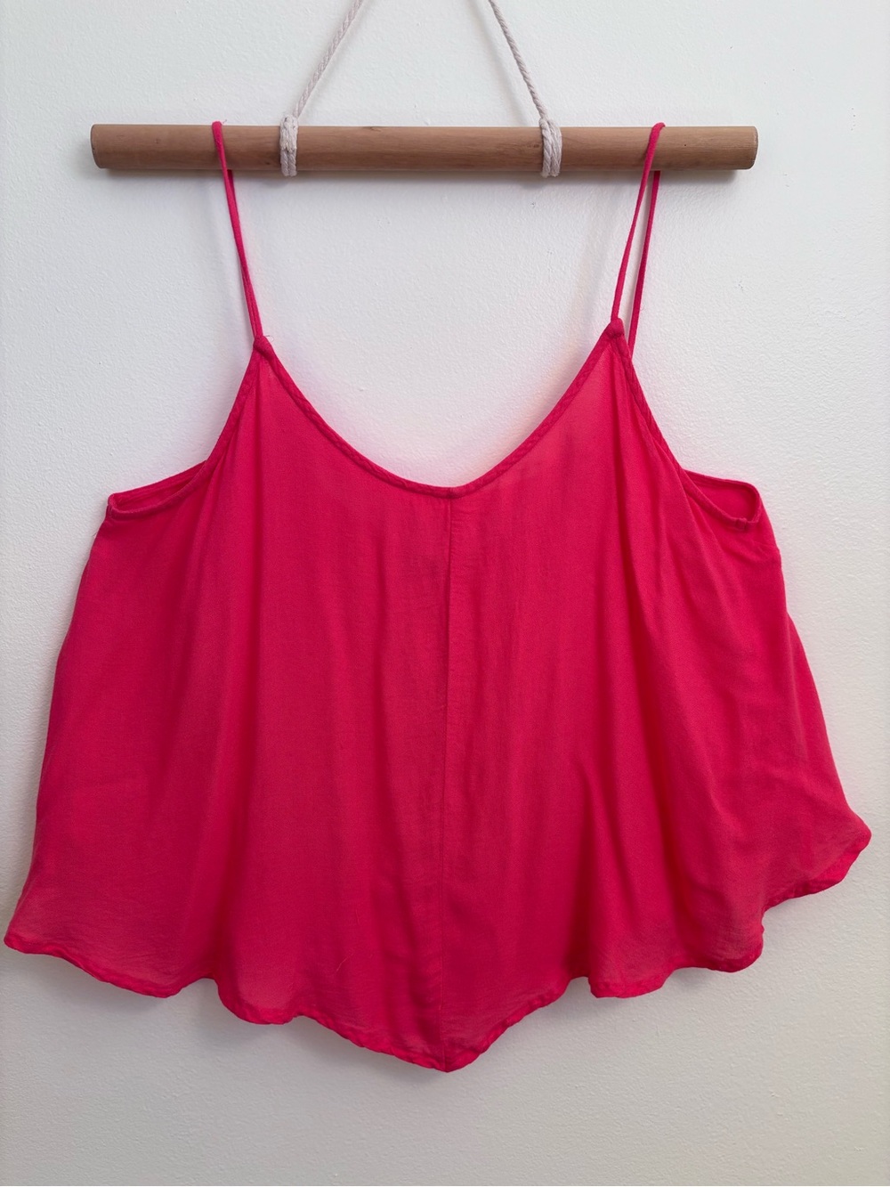 Intimately Free People Hot Pink Spaghetti-Strap Swing Tank | Small | Boho